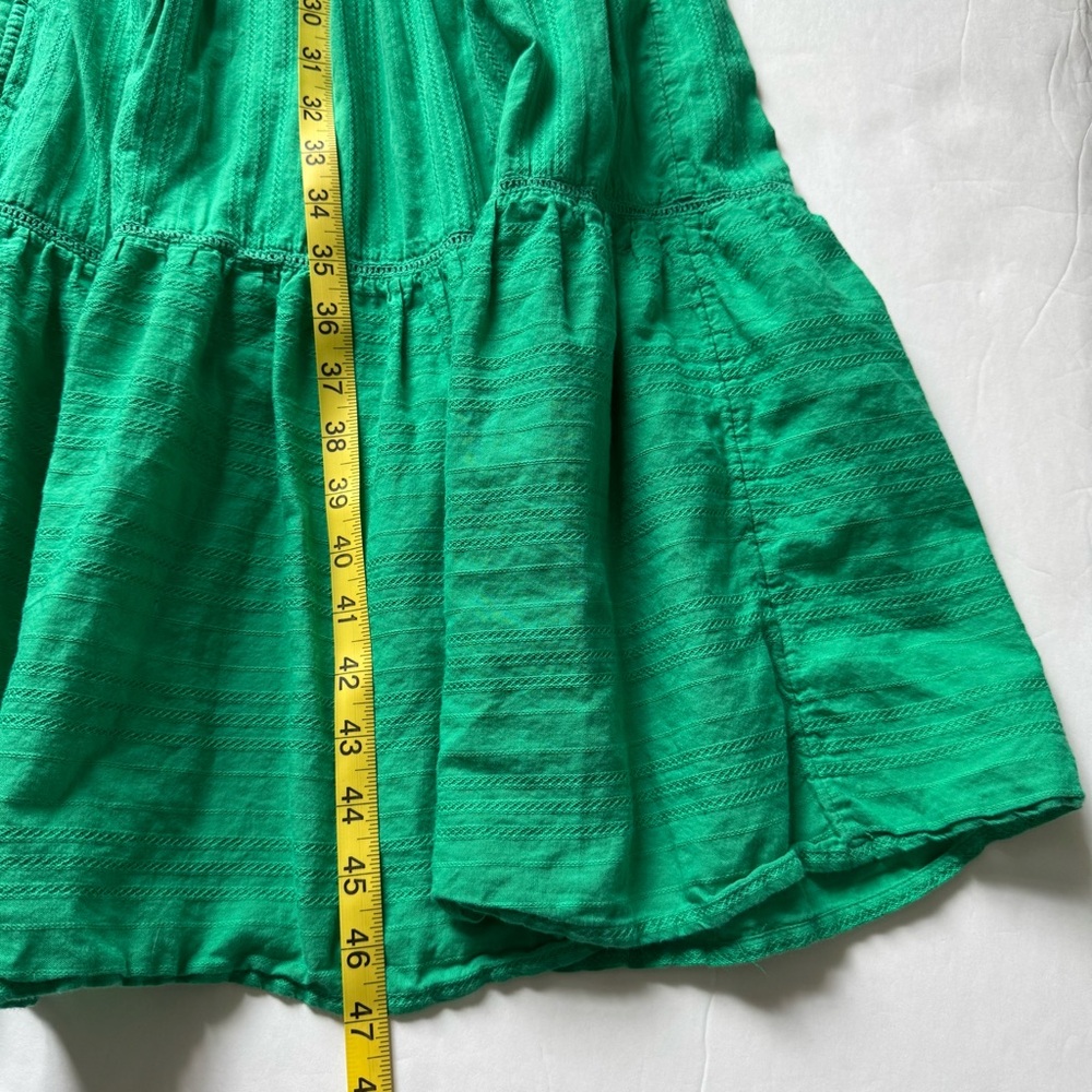 Draper James Tiered Midi Dress Womens 2 Kelly Green Lainey Textured Lined - Picture 12 of 16